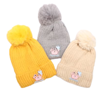 کلاه بافت پوم دار خرچنگ (3 سال به بالا)