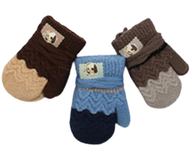 دستکش کیسه ای بافت ( 18-6 ماه)