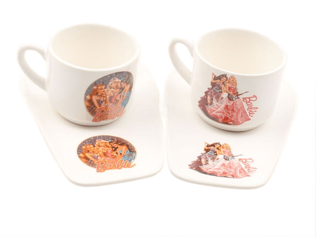 ست ماگ و کیک خوری سرامیکی باربی