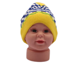 کلاه بافت لبه دوبل نوزادی (دارای رنگبندی)