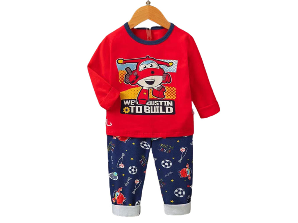 بلوز و شلوار راحتی پسرانه طرح ماشین