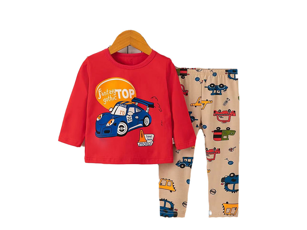 بلوز و شلوار راحتی پسرانه طرح ماشین