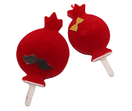 شمع مخملی انار(2 عددی)