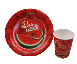 پیش دستی و لیوان 24 عددی یلدا