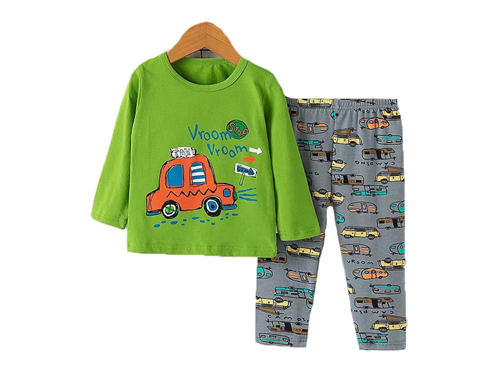 بلوز و شلوار راحتی پسرانه طرح ماشین