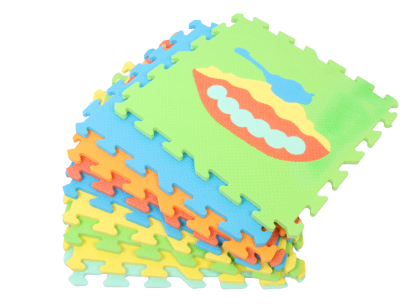 کفپوش پازلی اتاق کودک 9 تکه با طرح وسایل حمل و نقل