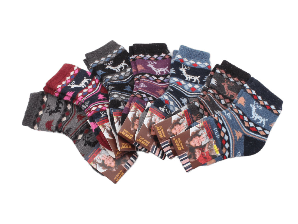 جوراب پشمی ساق دار طرح کریسمس (6-4 سال)