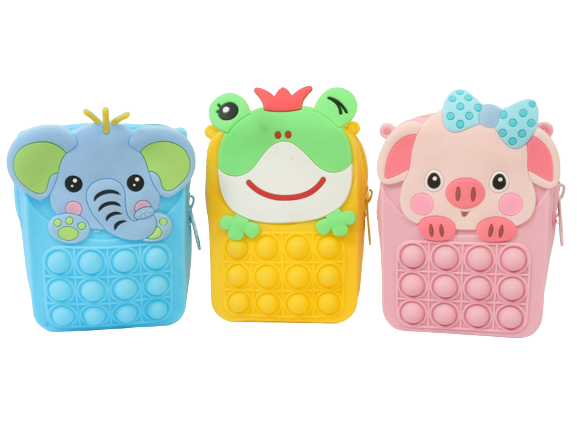 کیف سیلیکونی دخترانه مدل پاپ ایت طرح حیوانات