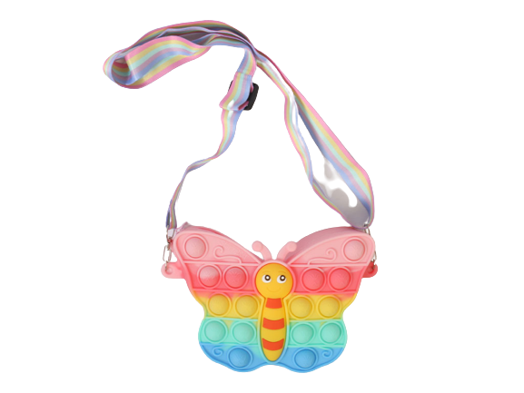 کیف سیلیکونی دخترانه مدل پاپ ایت طرح پروانه
