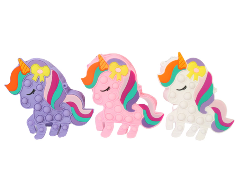 کیف سیلیکونی دخترانه مدل پاپ ایت طرح اسب تک شاخ