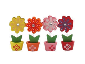 گیره پایه دار چوبی گل