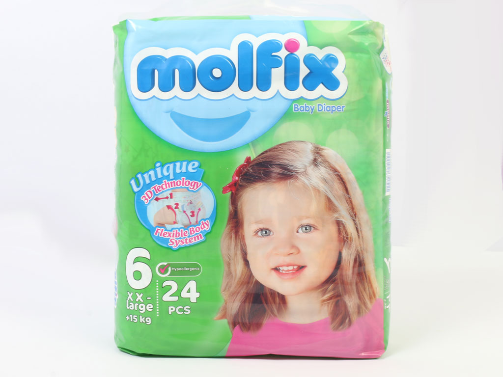 پوشک سایز 6 مولفیکس molfix بسته 28 عددی