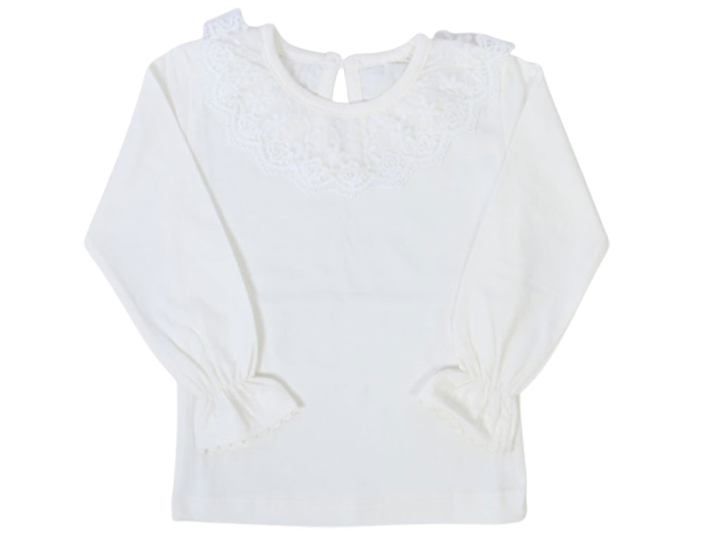 بلوز زیرسارافونی دخترانه مدل یقه گیپوری ام m