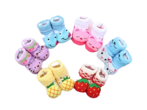 جوراب نوزادی لبه دوبل عروسکی