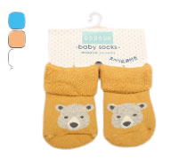 جوراب حوله ای استپ دار طرح خرس (6-0 ماه)