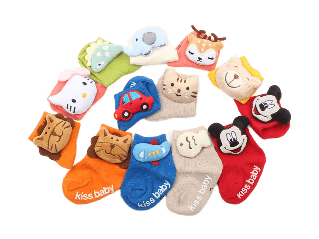 جوراب استپ دار طرح برجسته (4-3 سال)