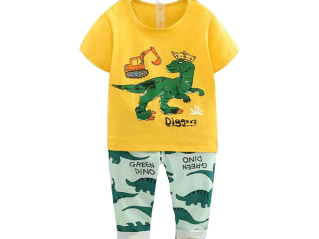 تیشرت و شلوار راحتی پسرانه طرح دایناسور