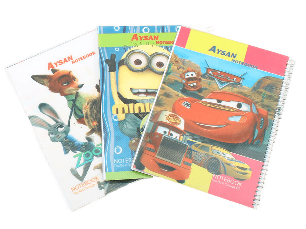 دفتر  نقاشی سیمی 50 برگ جلد طلقی