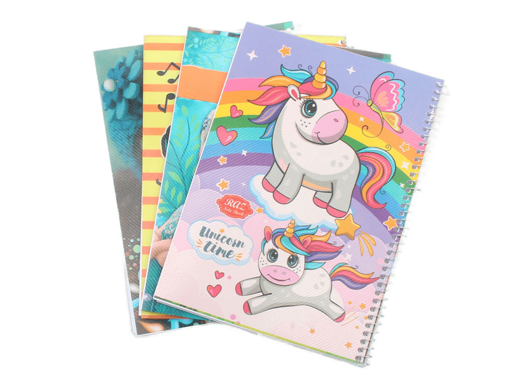 دفتر  نقاشی سیمی 50 برگ جلد طلقی