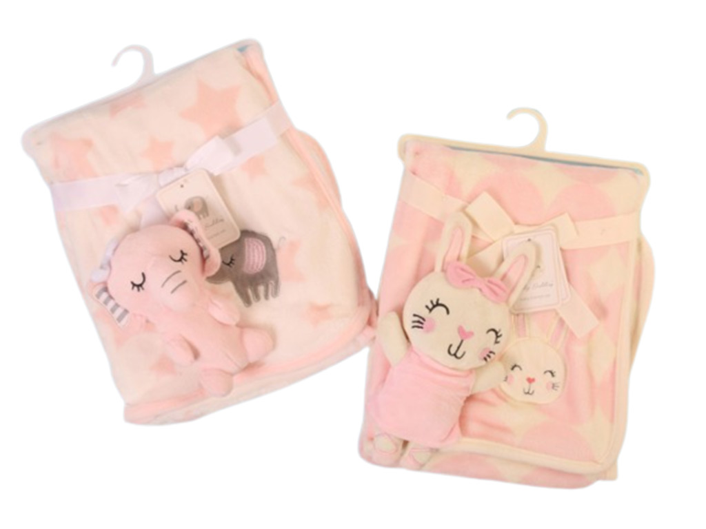 پتو عروسک دار مخمل پولیشی نوزادی baby buddies