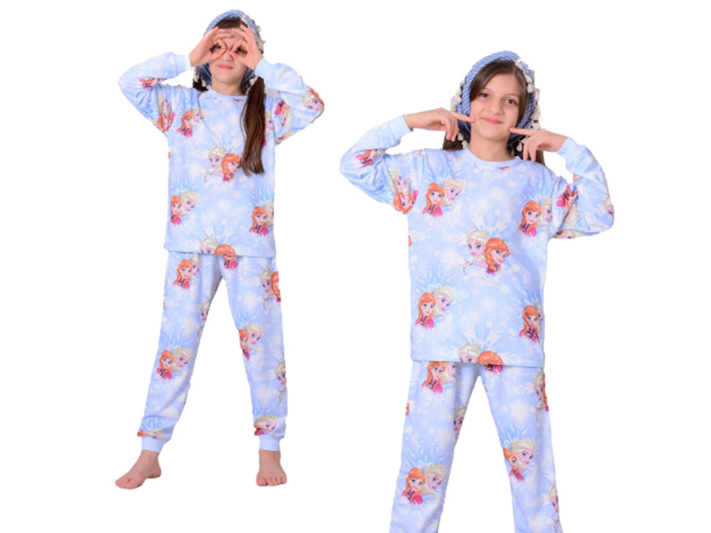 بلوز و شلوار راحتی دخترانه طرح فروزن کیدومکس kido max