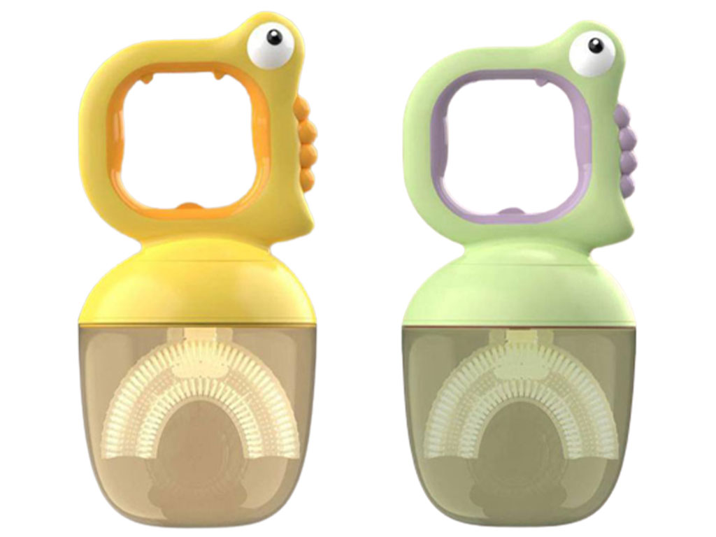 مسواک سیلیکونی چرخشی 360 درجه کودک مدل U دارای درپوش لیتل والابی Little Wallaby