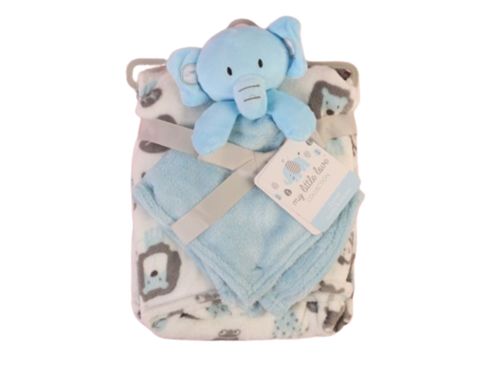 پتو و دستمال نوزادی مخمل پولیشی عروسک دار my little love