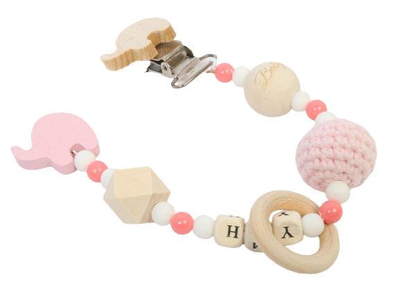 بند پستانک چوبی نوزادی کیوکیو بیبی QQ baby