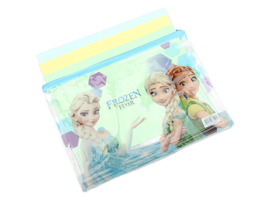 پوشه شفاف زیپ دار فانتزی A4