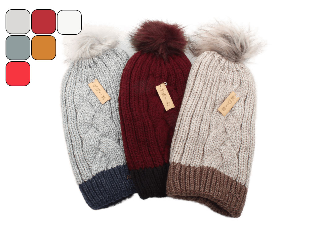 کلاه بافت تک پوم (7 سال به بالا)