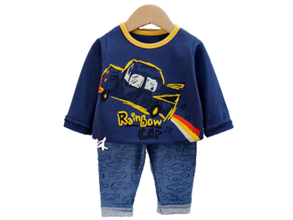 بلوز و شلوار راحتی پسرانه طرح ماشین