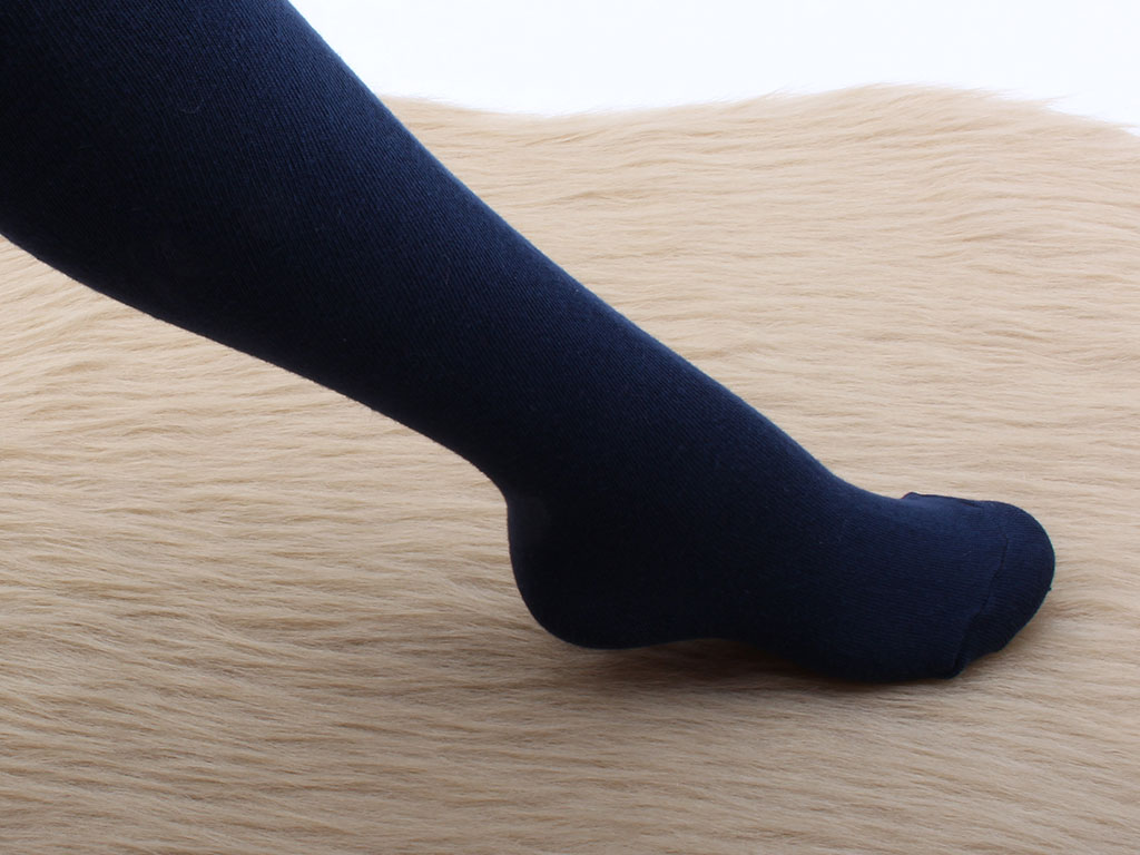 جوراب شلواری ساده سرمه ای رنگ
