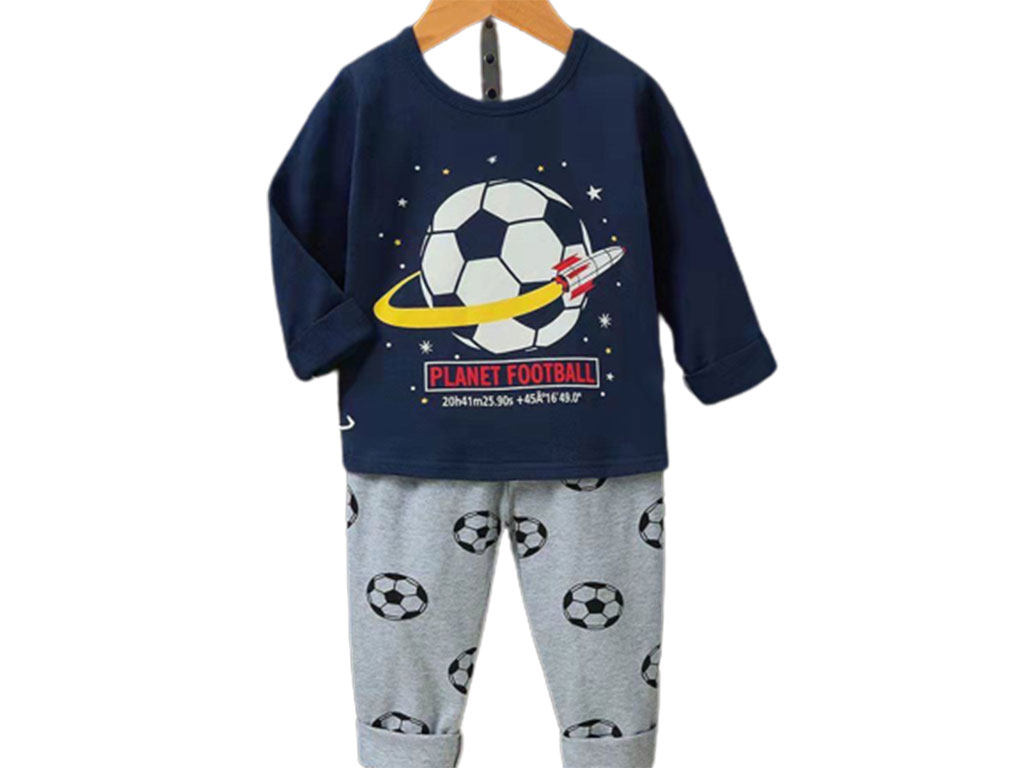 بلوز و شلوار راحتی پسرانه طرح توپ فوتبال