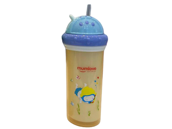 لیوان نی دار نوزادی دوجداره و ضدچکه 260 میلی لیتر مام لاو mumlove