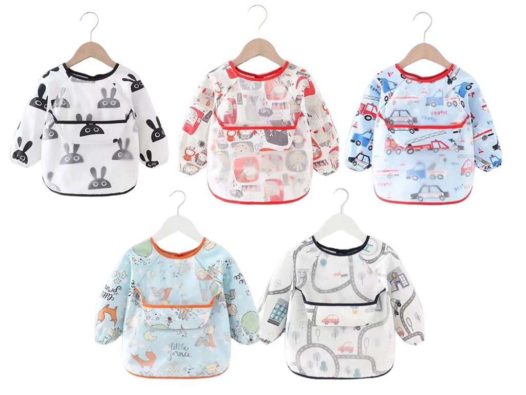 پیشبند آستین دار، جیب دار و طرحدار کودک