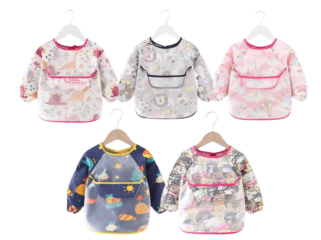 پیشبند آستین دار، جیب دار و طرحدار کودک