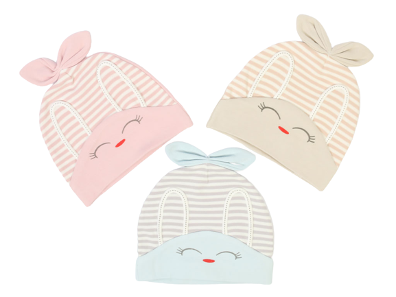 کلاه نوزادی نانانکین nannanqin طرح خرگوش (6-9 ماه)