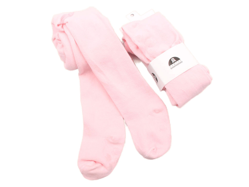 جوراب شلواری نوزادی استپ دار صورتی رنگ