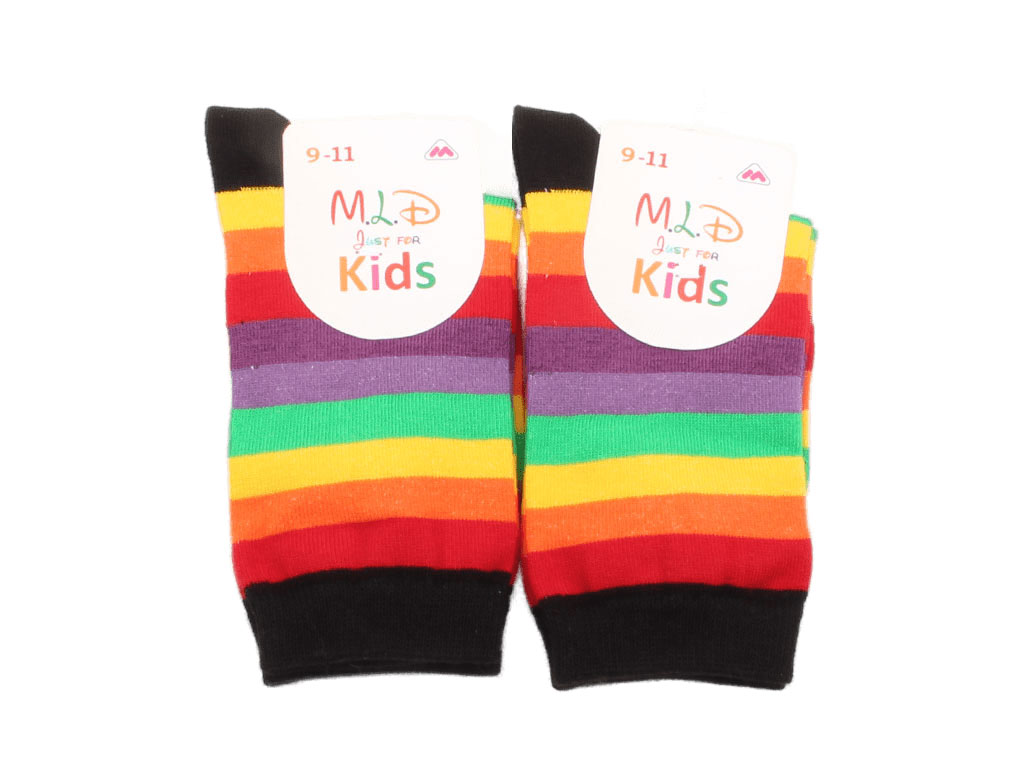 جوراب ساق بلند رنگین کمانی