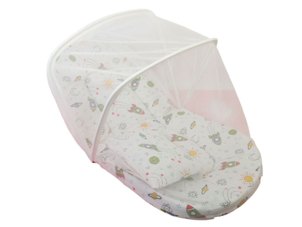 پشه بند نوزادی تشک دار به همراه بالشت بیبی لایک baby like