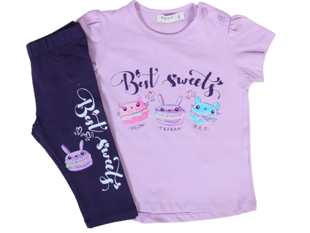 تیشرت و ساق برمودا دخترانه breeze