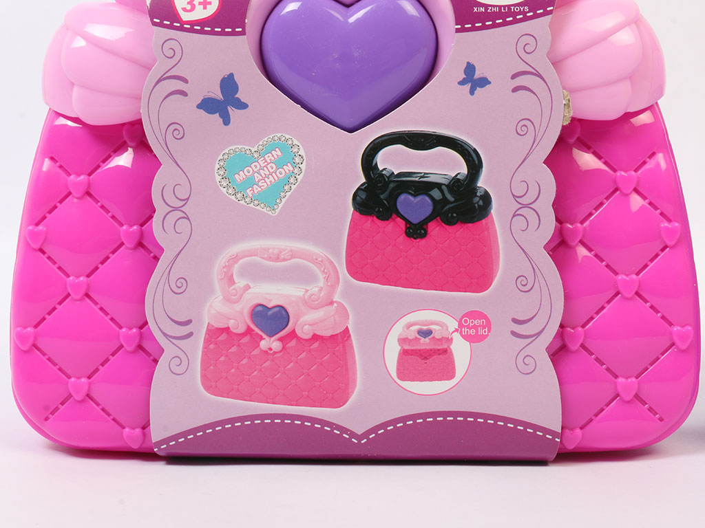 کیف دستی موزیکال و چراغدار همراه با وسایل آرایش مو 9 تکه اسباب بازی