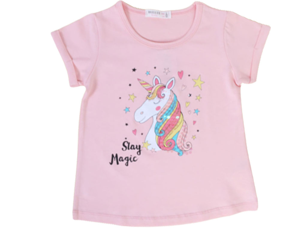 تیشرت دخترانه تک شاخ (یونیکورن) breeze