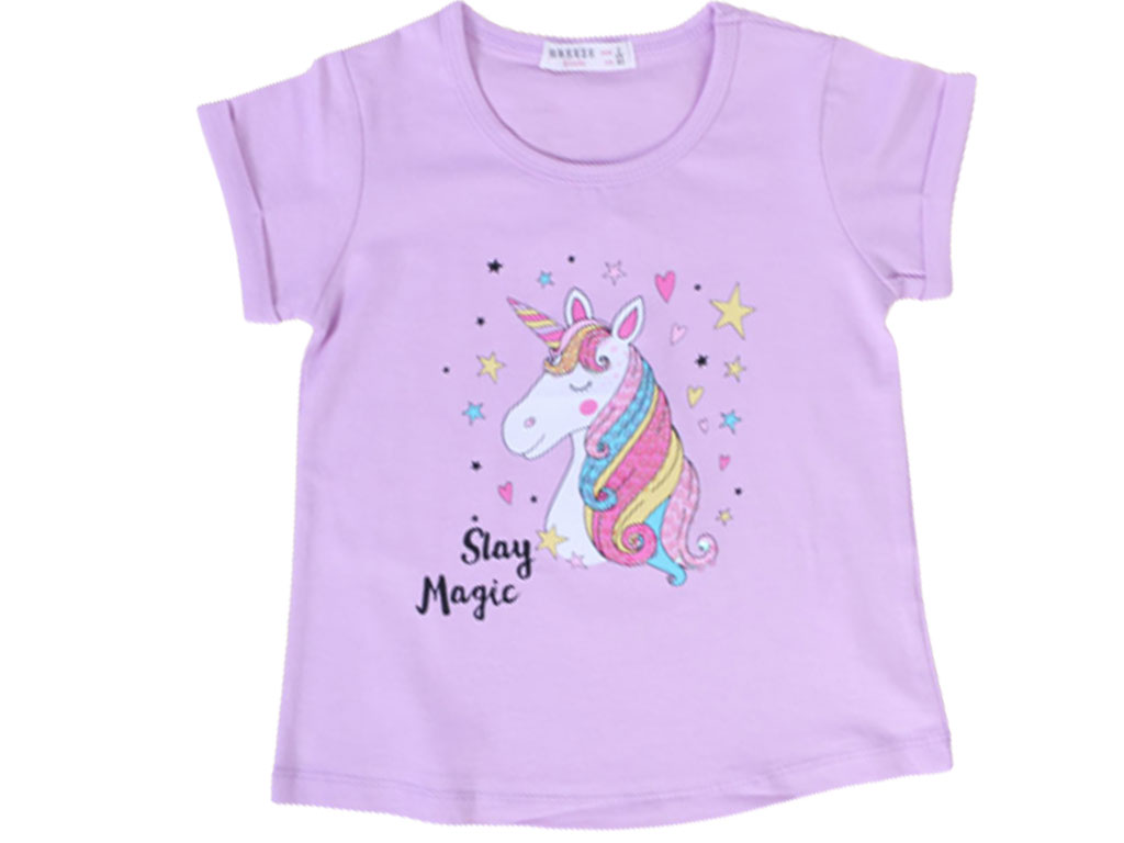 تیشرت دخترانه تک شاخ (یونیکورن) breeze