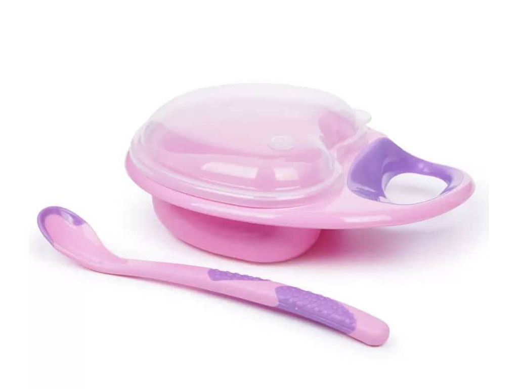 ظرف نگهدارنده غذا و قاشق نوزادی دخترانه سان دلایت sun delight