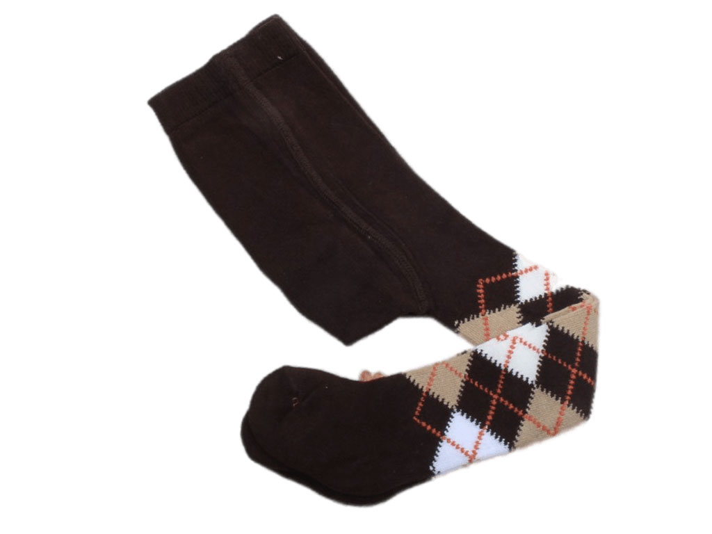 جوراب شلواری اسکاچی قهوه ای yumese