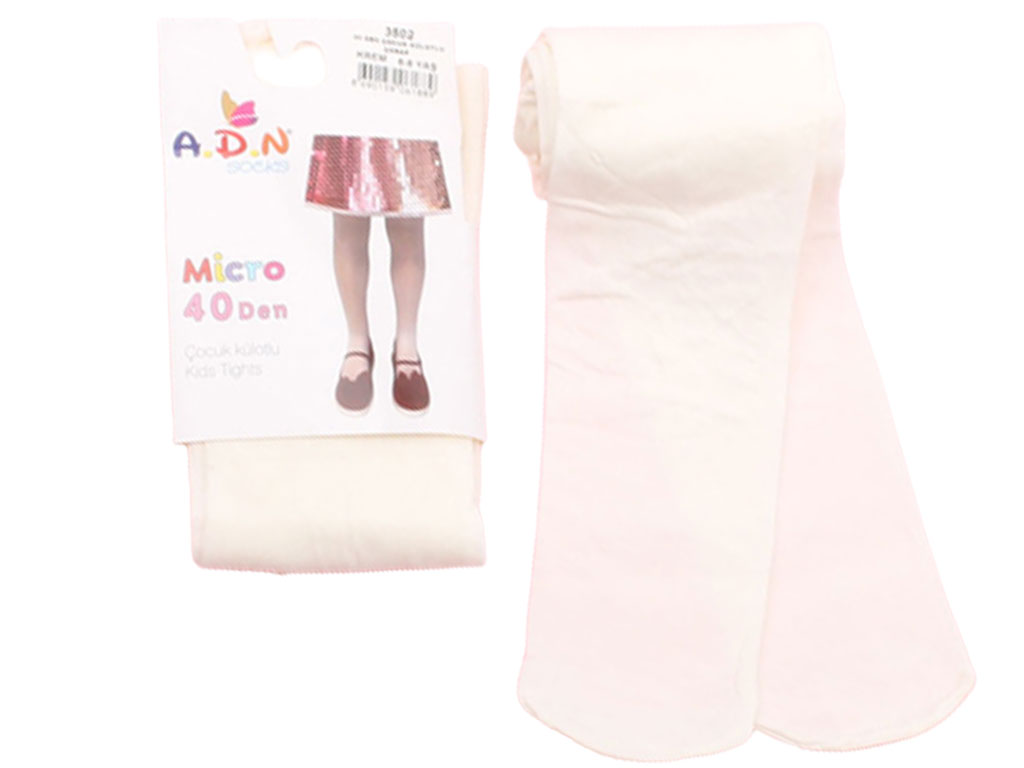 جوراب شلواری تابستانی شیری رنگ (8-6 سال)