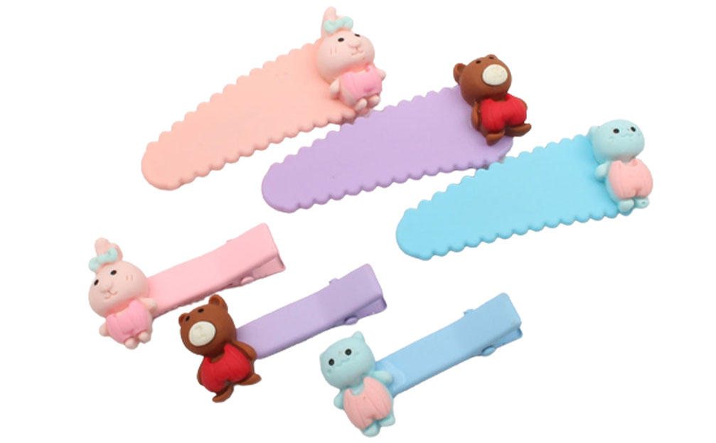 ست گل سر انبری و تق تقی عروسکی (تنوع طرح و رنگ)