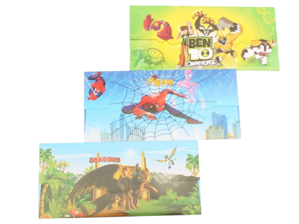 پاکت پول کارتونی (3 عددی/ تنوع طرح و رنگ)