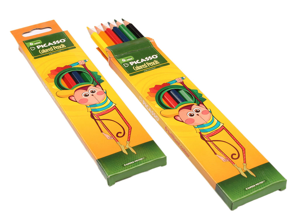 مداد رنگی 6 رنگ Picasso